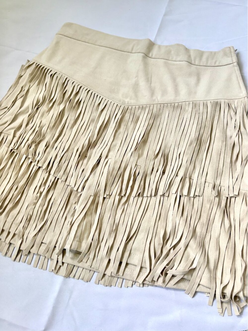 Alya (Francesca's) Gina Fringe Side-Zip Western Cowgirl Mini Skirt | Size M - Picture 3 of 11